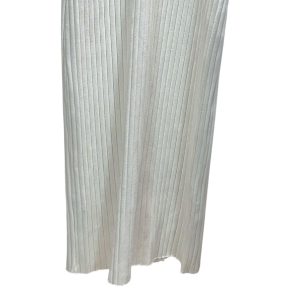 Vince Ivory Rib Knit Halter Sleeveless V Neck Midi Dress NWOT - Picture 7 of 14
